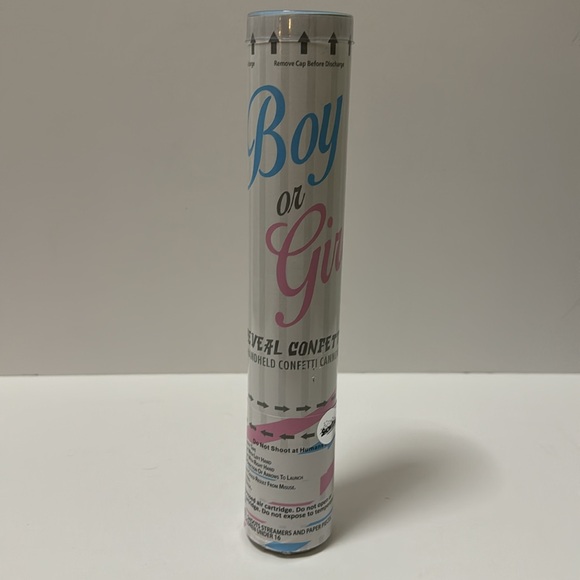 BLUE Gender Reveal Party Confetti Cannon Boy Baby Biodegradable New Sealed - Picture 7 of 11
